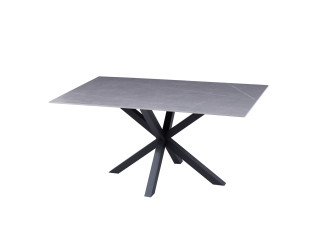 ΤΡΑΠΕΖΙ ΣΑΛΟΝΙΟΥ HM9470.05 GREY MARBLE-ΜΑΥΡΗ ΜΕΤΑΛ.ΒΑΣΗ 120x60x45,5Yεκ.