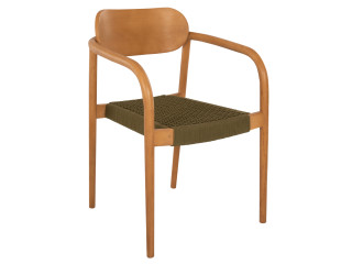 ΠΟΛΥΘΡΟΝΑ OSLO HM9636.05 ΞΥΛΟ TEAK ΦΥΣΙΚΟ & ΠΡΑΣΙΝΟ ΣΧΟΙΝΙ 55x54x80Yεκ.