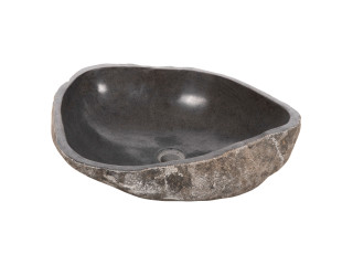 ΝΙΠΤΗΡΑΣ STONE SINK ΛΑΞΕΥΜΕΝΗ ΠΕΤΡΑ ΓΚΡΙ ΑΠΟΧΡΩΣΗ HM4193 55x44x16Υ εκ.