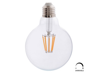ΛΑΜΠΤΗΡΑΣ GLOBO LED FILAMENT 8W E27 3000K ΔΙΑΦΑΝΟΣ DIMMABLE HM4050.01
