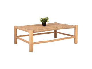 ΤΡΑΠΕΖΙ ΣΑΛΟΝΙΟΥ LONDER HM5985 ΞΥΛΟ ΤΕΑΚ- ΣΥΝΘΕΤΙΚΟ RATTAN-ΦΥΣΙΚΟ 119x79,5x41Yεκ.