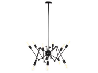 ΦΩΤΙΣΤΙΚΟ ΟΡΟΦΗΣ 12-ΦΩΤΟ HM4167 ΜΑΥΡΟΙ ΜΕΤΑΛΛΙΚΟΙ ΑΡΘΡΩΤΟΙ ΒΡΑΧΙΟΝΕΣ Φ92x120Υεκ