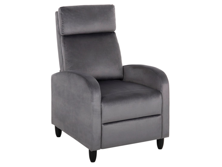 ΠΟΛΥΘΡΟΝΑ RELAX HIBER HM9782.01 ΓΚΡΙ ΒΕΛΟΥΔΟ 67,5x90x104Υ εκ.