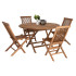 ΣΕΤ ΤΡΑΠΕΖΑΡΙΑΣ ΕΞΩΤ. ΧΩΡΟΥ 5ΤΜΧ KENDALL HM11956 ΜΑΣΙΦ ΞΥΛΟ TEAK ΦΥΣΙΚΟ