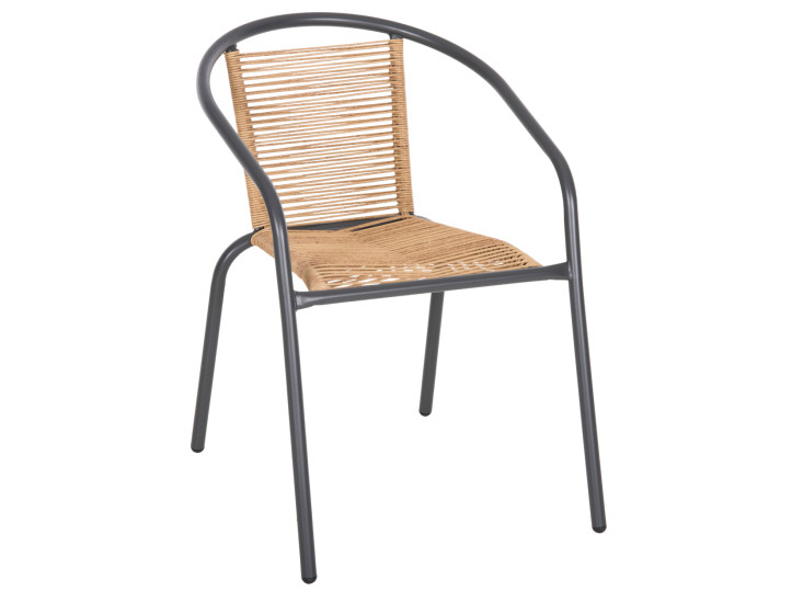ΠΟΛΥΘΡΟΝΑ SWIFTER HM5969.02 ΜΕΤΑΛΛΟ ΓΚΡΙ-ΣΥΝΘ. RATTAN ΣΕ ΦΥΣΙΚΟ 54x61x75Υεκ.