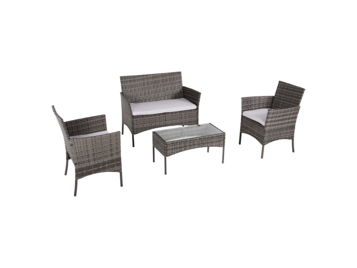 ΣΕΤ ΣΑΛΟΝΙ 4ΤΜΧ STASIA HM6089.02 ΣΥΝΘ.RATTAN ΓΚΡΙ-ΜΠΕΖ ΜΑΞΙΛΑΡΙΑ