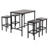 ΣΕΤ ΤΡΑΠΕΖΑΡΙΑ ΜΠΑΡ 5ΤΜΧ BOXY HM9882.13 ΜΑΥΡΟ ΜΕΤΑΛΛΟ-ΜΕΛΑΜΙΝΗ ΜΑΥΡΟ ΜΑΡΜΑΡΟ