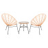 ΣΕΤ ΕΞΩΤΕΡΙΚΟΥ ΧΩΡΟΥ 3ΤΜΧ ALLEGRA HM21047.11 ΜΠΕΖ ΣΥΝΘ.RATTAN-ΜΕΤΑΛΛΟ ΣΕ ΜΑΥΡΟ