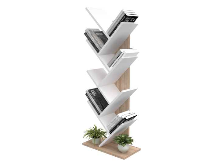 ΒΙΒΛΙΟΘΗΚΗ LIANA HM18193.03 ΜΕΛΑΜΙΝΗ SONAMA-ΛΕΥΚΗ 53x27x138Υεκ.