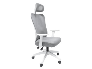 ΚΑΡΕΚΛΑ ΓΡΑΦΕΙΟΥ MEXER HM1195.02 ΓΚΡΙ MESH-ΜΕΤΑΛ.ΒΑΣΗ-ΣΚΕΛΕΤΟΣ ΛΕΥΚΟΣ 68x70x136Υεκ.