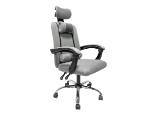 ΚΑΡΕΚΛΑ ΓΡΑΦΕΙΟΥ CRONER HM1196.02 ΓΚΡΙ MESH-ΜΕΤΑΛ.ΒΑΣΗ-NYLON ΣΚΕΛΕΤΟΣ 58x54x120Υεκ.