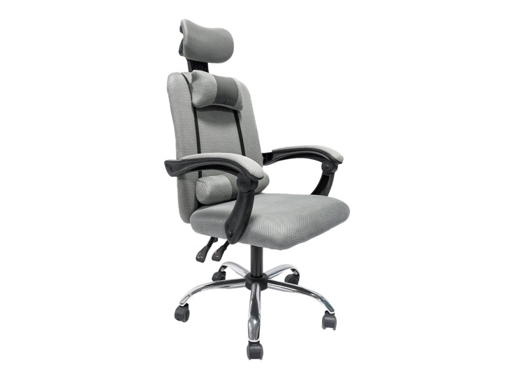 ΚΑΡΕΚΛΑ ΓΡΑΦΕΙΟΥ CRONER HM1196.02 ΓΚΡΙ MESH-ΜΕΤΑΛ.ΒΑΣΗ-NYLON ΣΚΕΛΕΤΟΣ 58x54x120Υεκ.