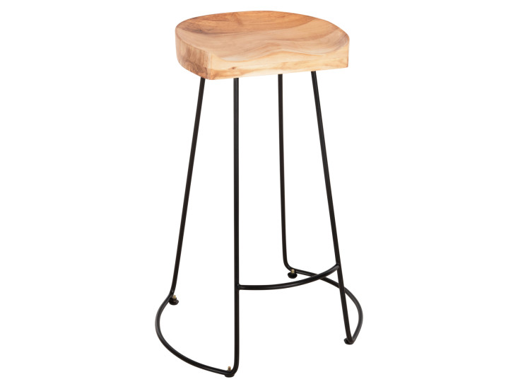 ΣΚΑΜΠΟ BAR ELEANOR HM8363.21 ΜΑΣΙΦ ΞΥΛΟ ΑΚΑΚΙΑΣ-ΜΕΤΑΛ.ΣΚΕΛΕΤΟΣ 53,5x42x77Υεκ.