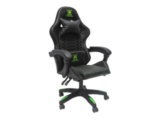 ΠΟΛΥΘΡΟΝΑ GAMING LOOT HM1204 ΜΑΥΡΟ-ΠΡΑΣΙΝΟ PVC & NYLON 51x49x125Υεκ.