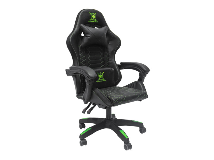 ΠΟΛΥΘΡΟΝΑ GAMING LOOT HM1204 ΜΑΥΡΟ-ΠΡΑΣΙΝΟ PVC & NYLON 51x49x125Υεκ.