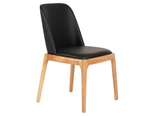 KΑΡΕΚΛΑ ΤΡΑΠΕΖΑΡΙΑΣ FURLAN HM9944.01 RUBBERWOOD-ΜΑΥΡΟ PU 54,5x58x86Υεκ