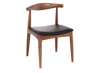 KΑΡΕΚΛΑ ΤΡΑΠΕΖΑΡΙΑΣ ALOR HM9947.03 RUBBERWOOD ΚΑΡΥΔΙ-ΜΑΥΡΟ PU 55x51x75Υεκ