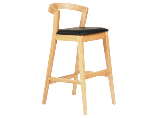 ΣΚΑΜΠΟ ΜΠΑΡ NAMI HM9952.01 RUBBERWOOD ΣΕ ΟΑΚ-ΜΑΥΡΟ PU 47,5x59x102,5Υεκ.