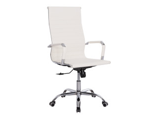 ΚΑΡΕΚΛΑ ΓΡΑΦΕΙΟΥ BOSS ΔΙΕΥΘΥΝΤΟΥ HM1059.32 ΛΕΥΚΟ PU ΠΟΔΙ ΧΡΩΜΙΟΥ 54x57x110Υεκ.
