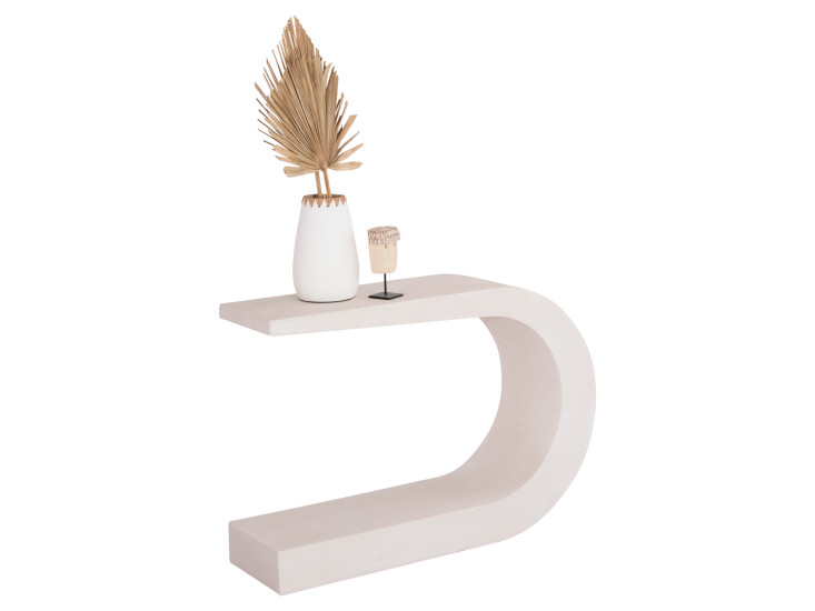 ΚΟΝΣΟΛΑ ΣΕΙΡΑ SANTORINI HM18049 MDF ΣΕ ΥΠΟΛΕΥΚΟ ΧΡΩΜΑ 110x30x70Υεκ.