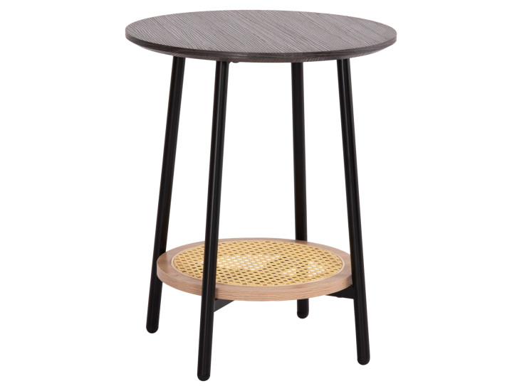 ΒΟΗΘΗΤΙΚΟ ΤΡΑΠΕΖAKI SEWELL HM18034 MDF ΣΕ ZEBRANO-ΜΕΤΑΛΛΙΚΑ ΠΟΔΙΑ-WICKER Φ45x55Υεκ