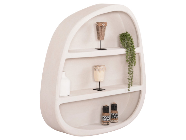 ΡΑΦΙ ΤΟΙΧΟΥ ΣΕΙΡΑ SANTORINI HM18058 MDF ΣΕ ΥΠΟΛΕΥΚΟ ΧΡΩΜΑ 95x18x100Υεκ.
