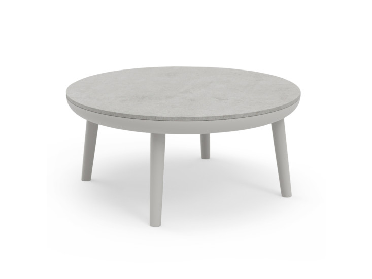 ΤΡΑΠΕΖΑΚΙ ΕΞ.ΧΩΡΟΥ ZODIAC SM6214.02 ΚΡΕΜ ΑΛΟΥΜ.-ΓΚΡΙ 3D PRINT ΓΥΑΛΙ TOP-Φ60x28Υεκ
