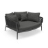 DAYBED 2ΘΕΣΙΟ ΣΕΙΡΑ CAMELLIA SM6217.01 ΣΚΟΥΡΟ ΓΚΡΙ ΑΛΟΥΜΙΝΙΟ-P.E.ΣΧΟΙΝΙ-OLEFIN 164x144x70Υεκ.