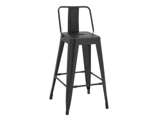 ΣΚΑΜΠΟ ΜΠΑΡ ΜΕΣΑΙΟΥ ΥΨΟΥΣ ΜΕΤΑΛΛΙΚΟ MELITA-PRO HM8574.42 ΜΑΥΡΟ ΜΑΤ 43x43x88Υεκ.