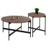 ΣΕΤ 2ΤΜΧ ΤΡΑΠΕΖΙΑ ΣΑΛΟΝΙΟΥ RONDA HM21089.03 MDF ΣΕ ΚΑΡΥΔΙ ΧΡΩΜΑ Φ80εκ & Φ50εκ