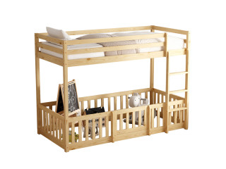 ΠΑΙΔΙΚΗ ΚΟΥΚΕΤΑ ΜΕ ΠΑΡΚΑΚΙ PLAYKID HM703.01 ΞΥΛΟ ΠΕΥΚΟΥ ΦΥΣΙΚΟ ΓΙΑ 190x90εκ