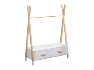 ΚΡΕΜΑΣΤΡΑ ΜΕ ΣΥΡΤΑΡΙΑ ΠΑΙΔΙΚH PASCHAL HM2491.03 ΜΕΛΑΜΙΝΗ-ΞΥΛΟ ΠΕΥΚΟΥ 80x40x130Υεκ
