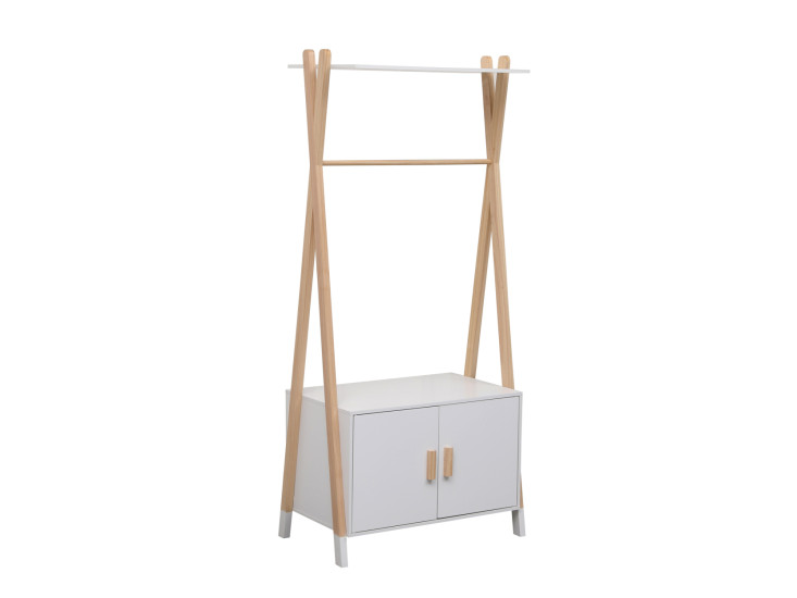 ΚΡΕΜΑΣΤΡΑ ΠΑΙΔΙΚH ΜΕ ΝΤΟΥΛΑΠΙ PASCHAL HM2495.03 ΜΕΛΑΜΙΝΗ-ΞΥΛΟ ΠΕΥΚΟΥ 76x44x170Υεκ