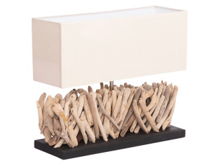 ΕΠΙΤΡΑΠΕΖΙΟ ΟΡΘΟΓΩΝΙΟ ΦΩΤΙΣΤΙΚΟ TWIGGY HM4434 DRIFTWOOD & ΛΕΥΚΟ ΚΑΠΕΛΟ 56x16.5x43Υεκ.
